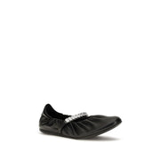 Jimmy Choo Black Calf Leather Bos Taurus Ballet Flats