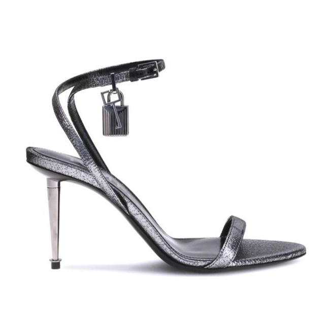 Tom Ford Silver Padlock Sandals