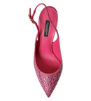 Dolce & Gabbana Pink Slingbacks Crystal Pumps