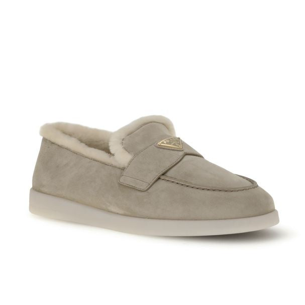 Prada Beige Suede Men’s Loafers