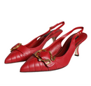 Dolce & Gabbana Red Devotion Leather Heels