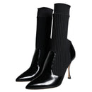 Dolce & Gabbana Black Stretch Socks Booties