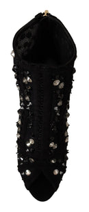 Dolce & Gabbana Embellished Crystal Booties