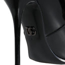 Dolce & Gabbana Black Patent Leather Pointed Ankle Boots Shoes