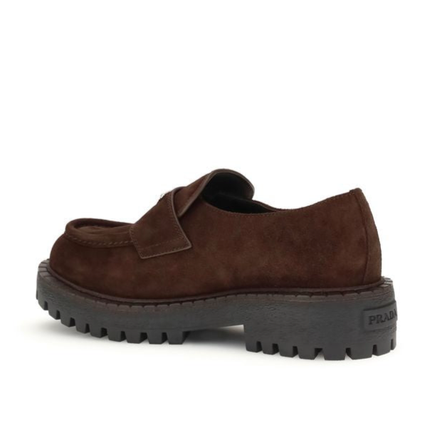Prada Suede Brown Loafers