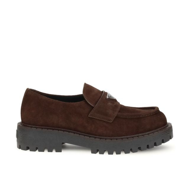 Prada Suede Brown Loafers