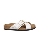 Valentino Garavani White Leather Slide Sandals