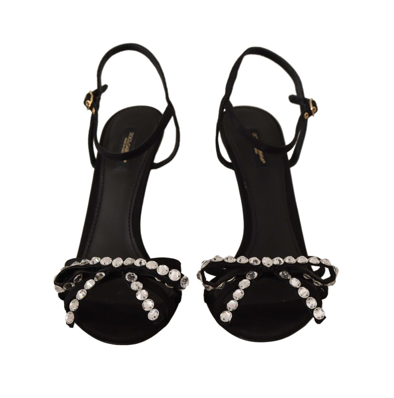 Dolce & Gabbana Black Heels with Crystal Bow