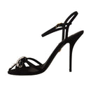 Dolce & Gabbana Black Heels with Crystal Bow