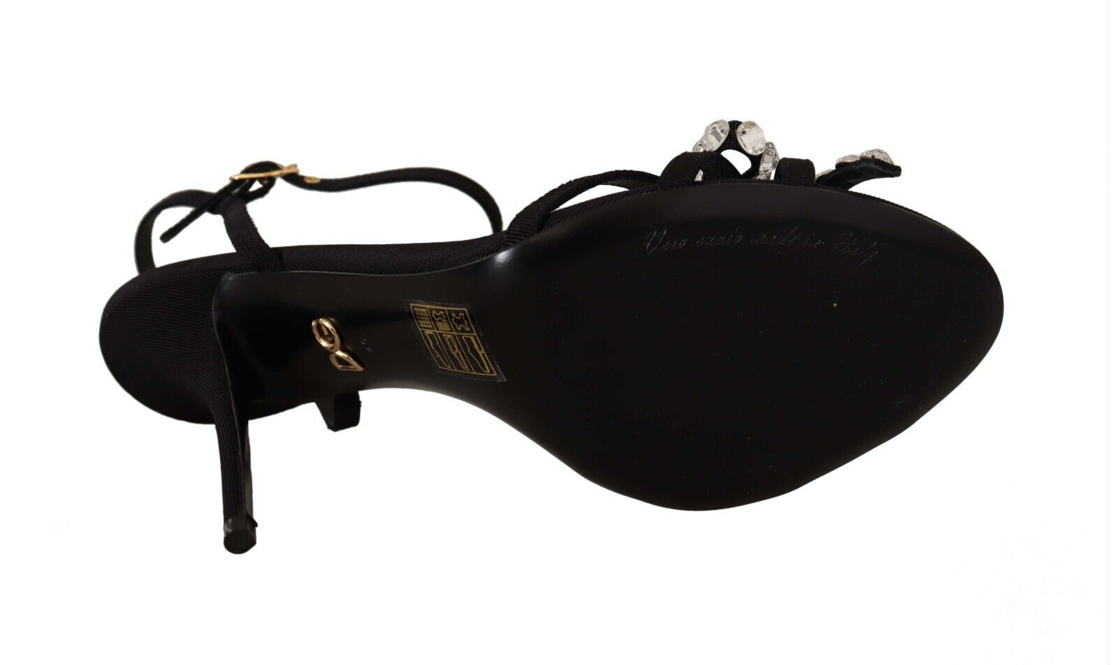 Dolce & Gabbana Black Heels with Crystal Bow
