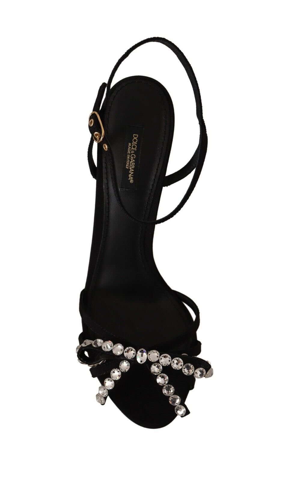Dolce & Gabbana Black Heels with Crystal Bow