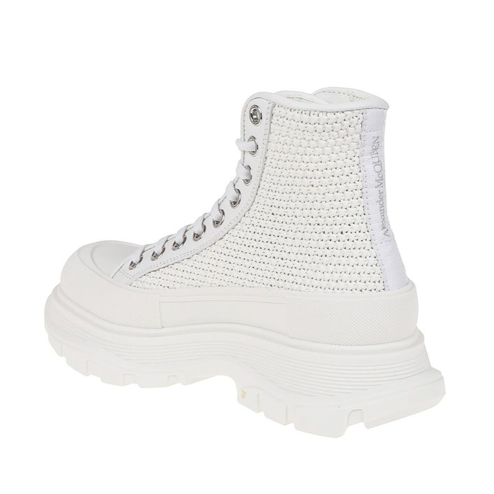 Alexander McQueen White Tread Slick High-Top Sneakers