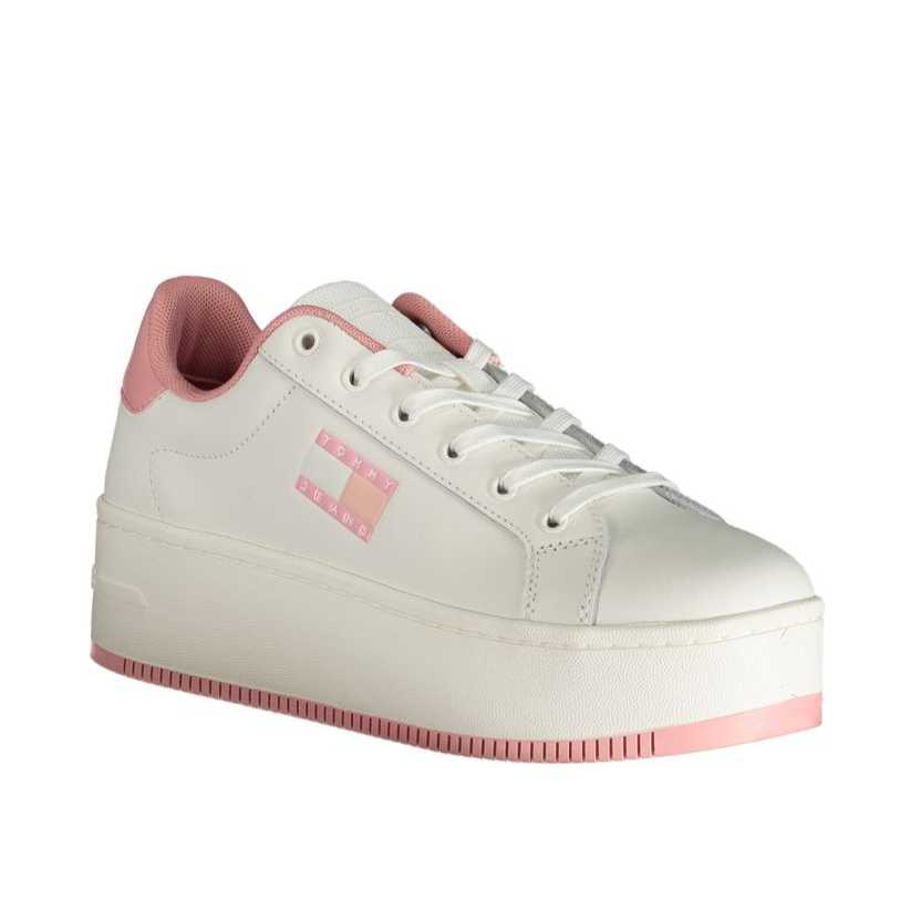 Tommy Hilfiger White & Pink Detailed Sneakers