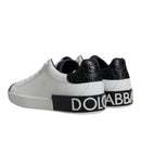 Dolce & Gabbana W&B Croc Leather Portofino Sneaker