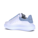 Alexander McQueen White Sneakers with Blue Suede Details