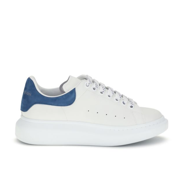 Alexander McQueen Leather Sneakers w Blue Suede Detail