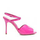 Manolo Blahnik Hourani 105 Patent Pink Sandals