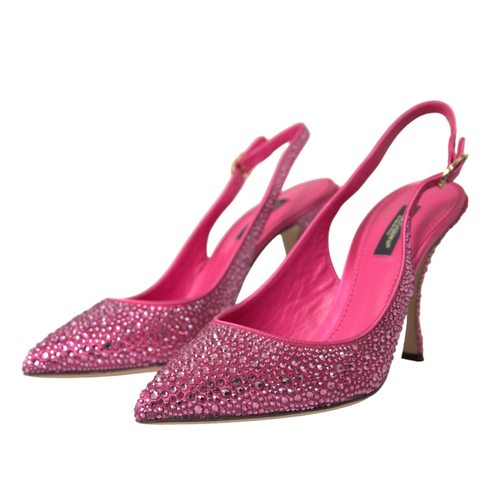 Dolce & Gabbana Pink Slingbacks Crystal Pumps