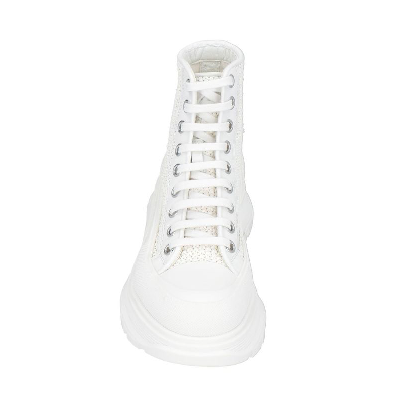 Alexander McQueen White Tread Slick High-Top Sneakers