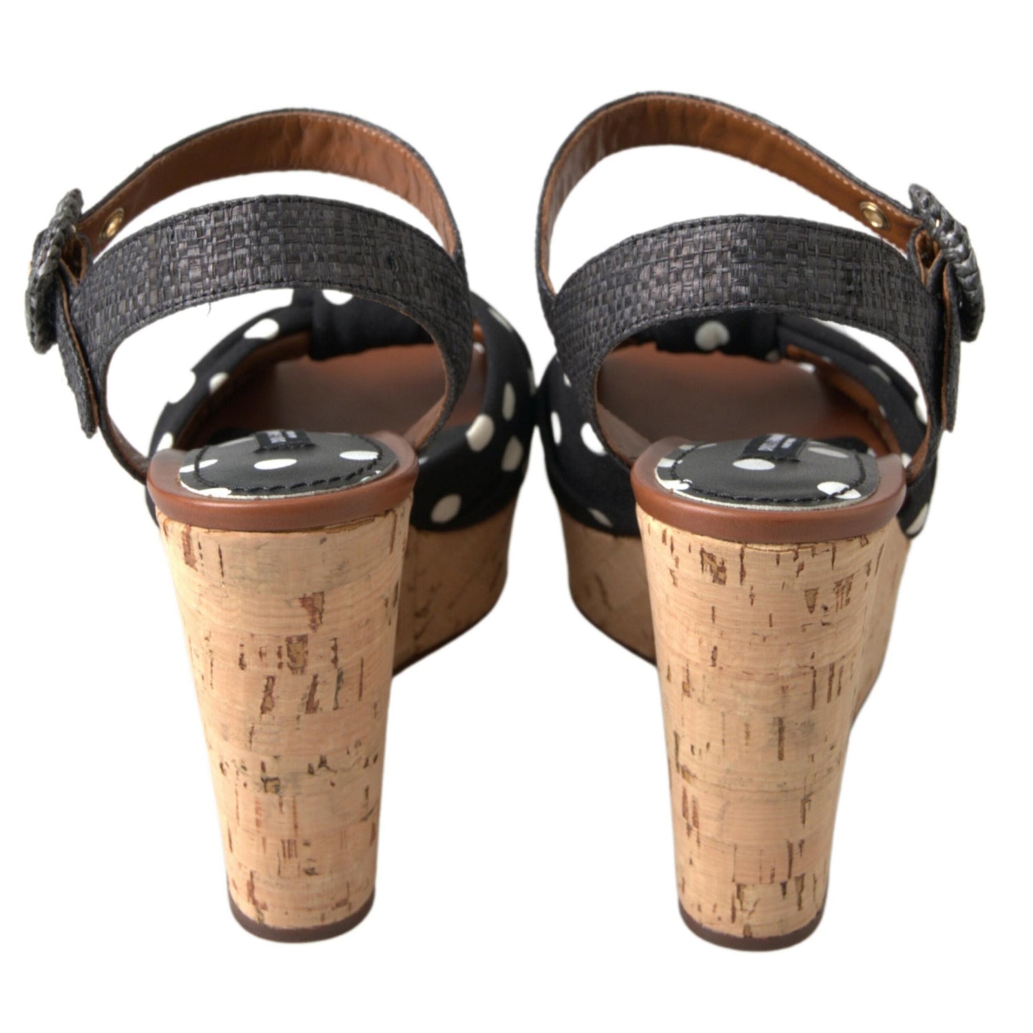 Dolce & Gabbana Polka Dot Ankle Strap Wedges