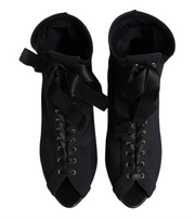 Dolce & Gabbana Black Stiletto Lace-Up Ankle Boots