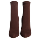 Dolce & Gabbana Brown Stiletto Socks Ankle Boots