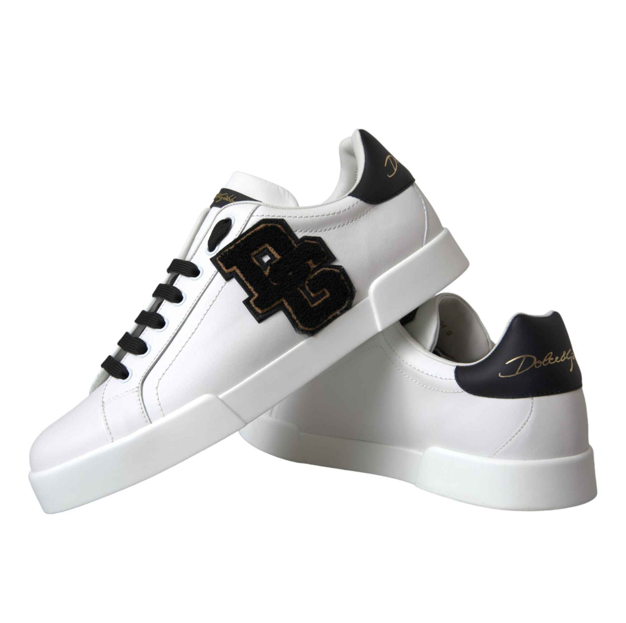 Dolce & Gabbana White DG Logo Low Top Sneakers