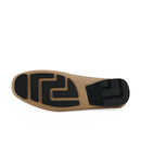 Versace Medusa Gold-Tone Leather Loafers