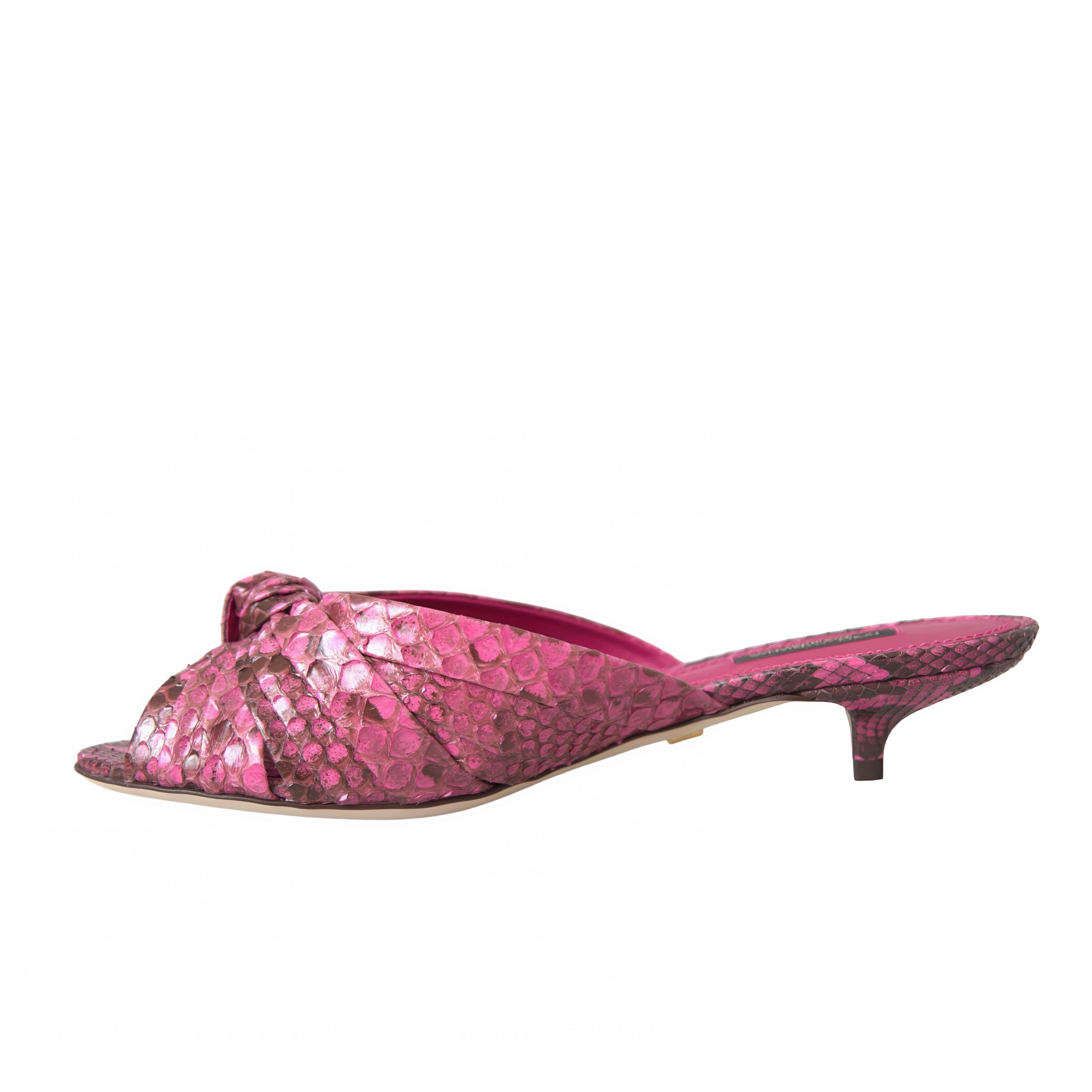 Dolce & Gabbana Pink Exotic Python Kitten Heels