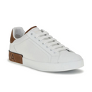Dolce & Gabbana White & Chestnut Portofino Men's Sneakers