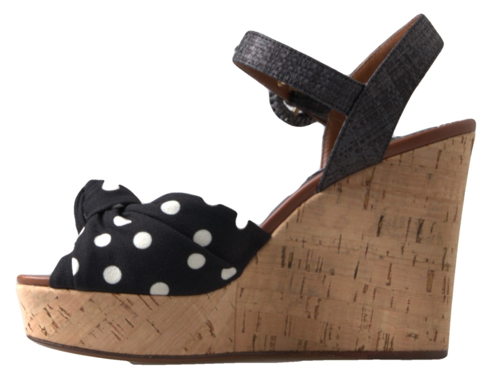 Dolce & Gabbana Polka-Dotted Ankle Wedges