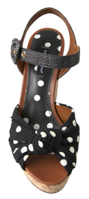 Dolce & Gabbana Polka-Dotted Ankle Wedges