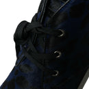 Dolce & Gabbana Chic Blue Leopard Print Mid-Top Sneakers