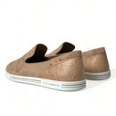 Dolce & Gabbana Beige Suede Caiman Loafers