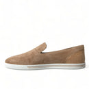 Dolce & Gabbana Beige Suede Caiman Loafers