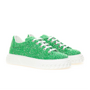 Casadei Emerald Elegance Leather Sneakers