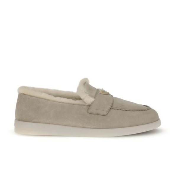 Prada Beige Suede Men’s Loafers