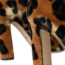 Dolce & Gabbana Leopard Lace Up Booties
