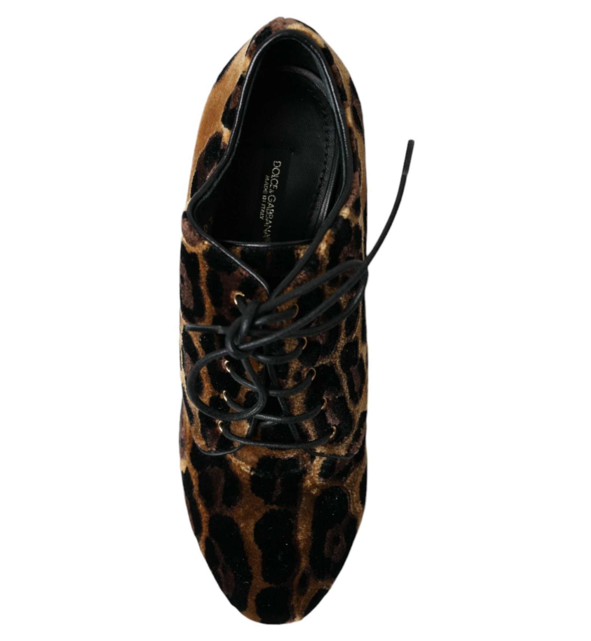 Dolce & Gabbana Leopard Lace Up Booties