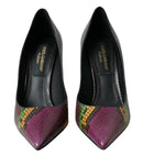Dolce & Gabbana Multicolor Exotic Leather Heels