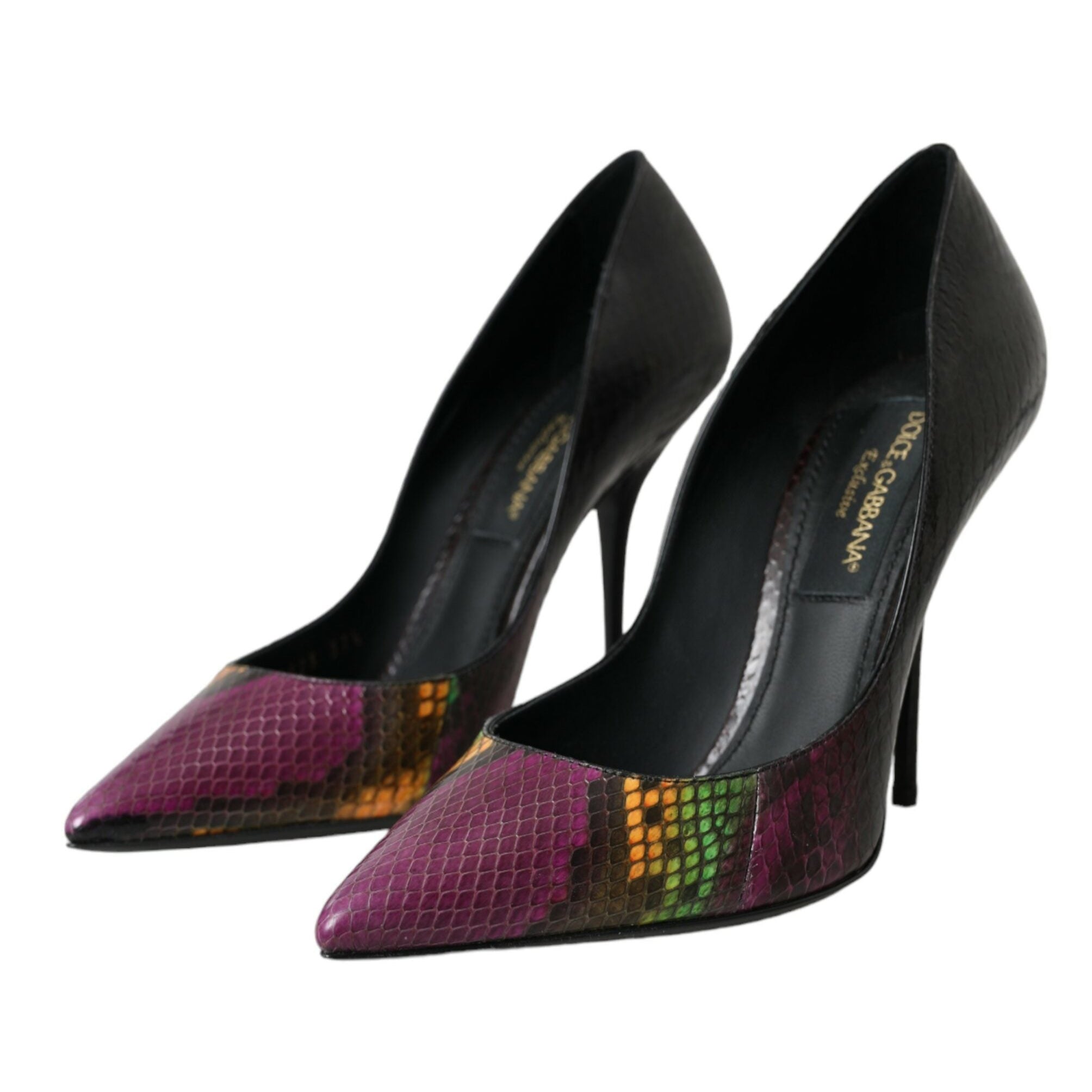 Dolce & Gabbana Multicolor Exotic Leather Heels