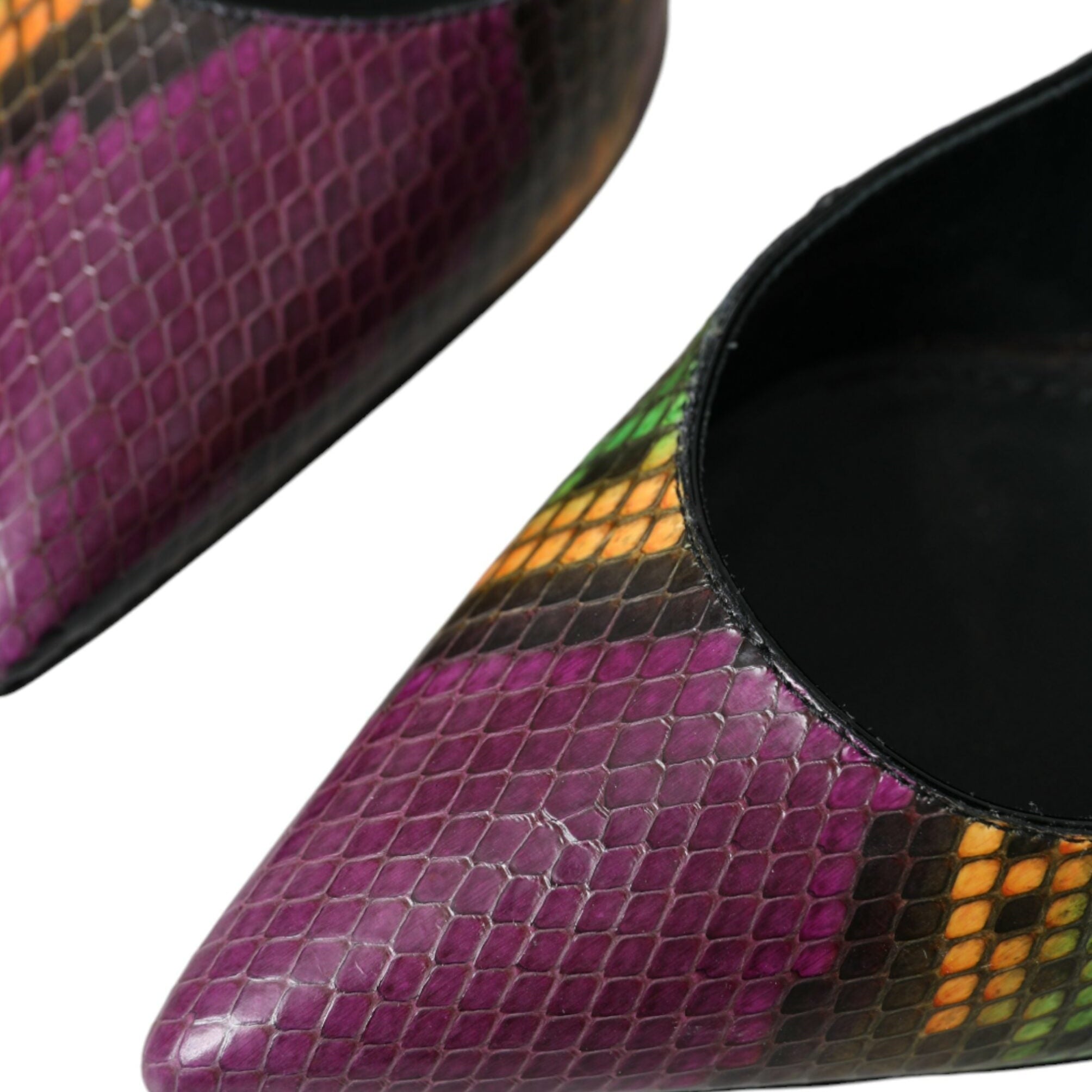 Dolce & Gabbana Multicolor Exotic Leather Heels