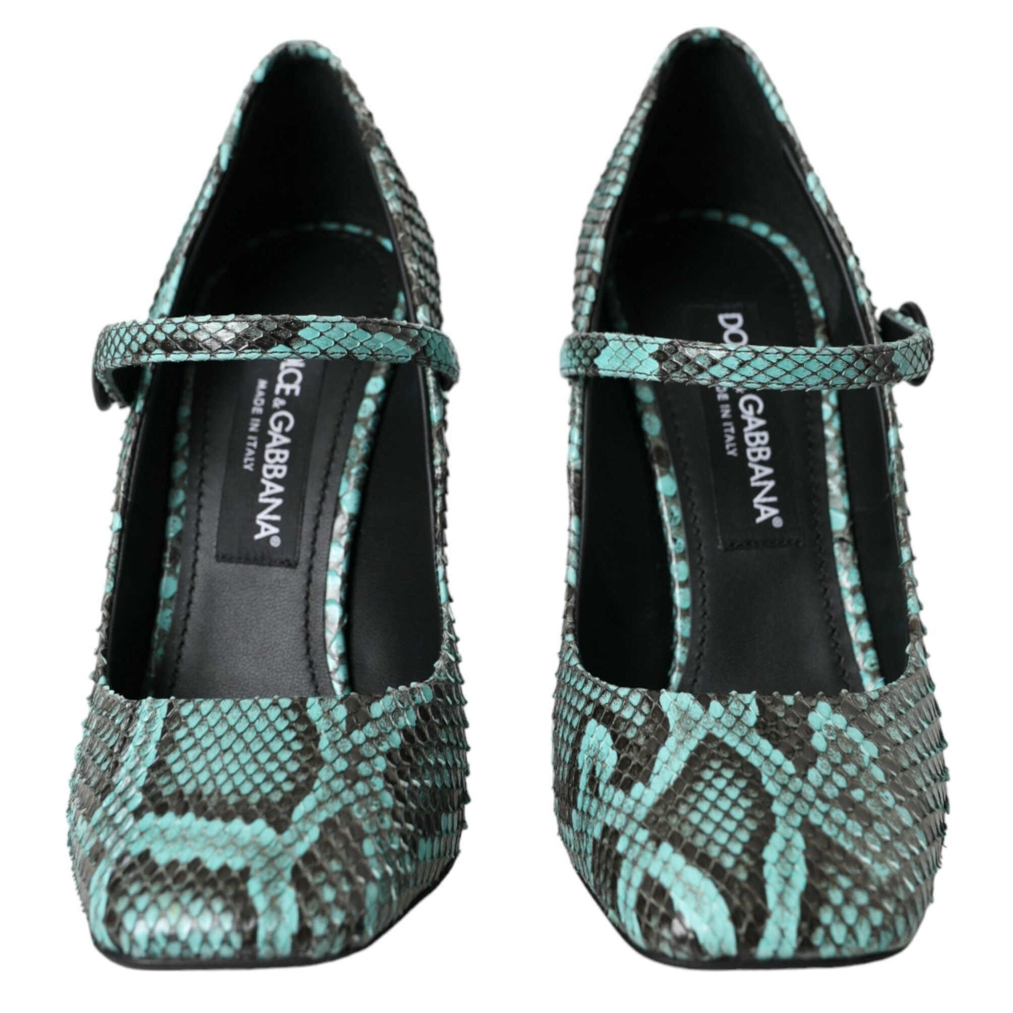 Dolce & Gabbana Aqua Python Leather Mary Jane Pumps