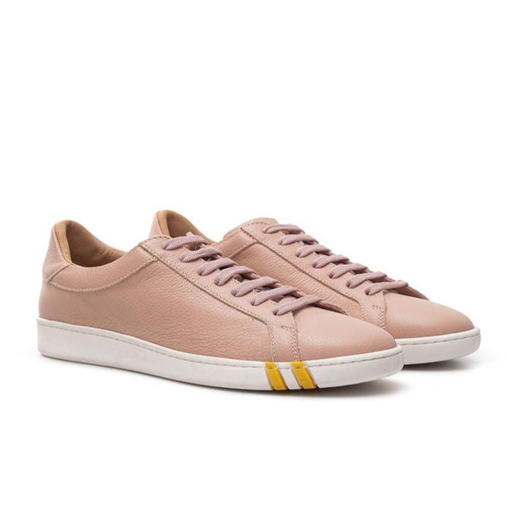 Bally Elegant Pink Cotton Leather Sneakers