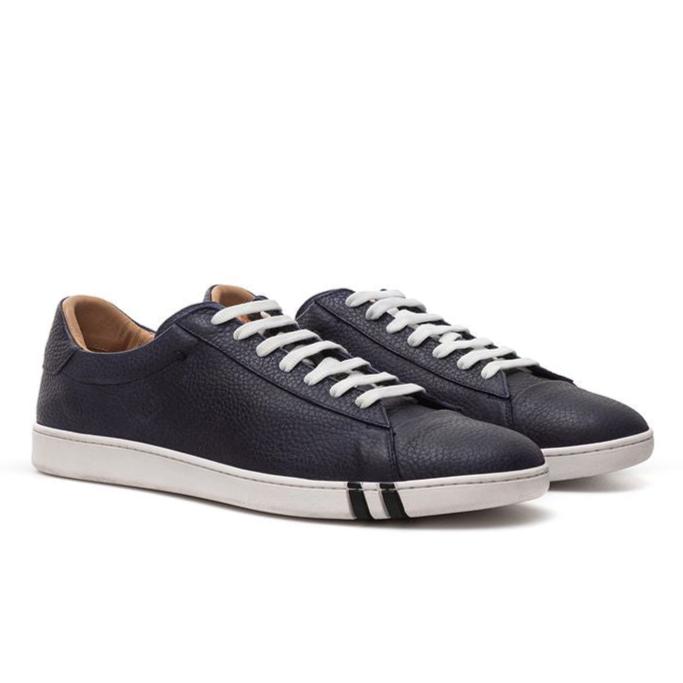 Bally Blue Leather Sneakers