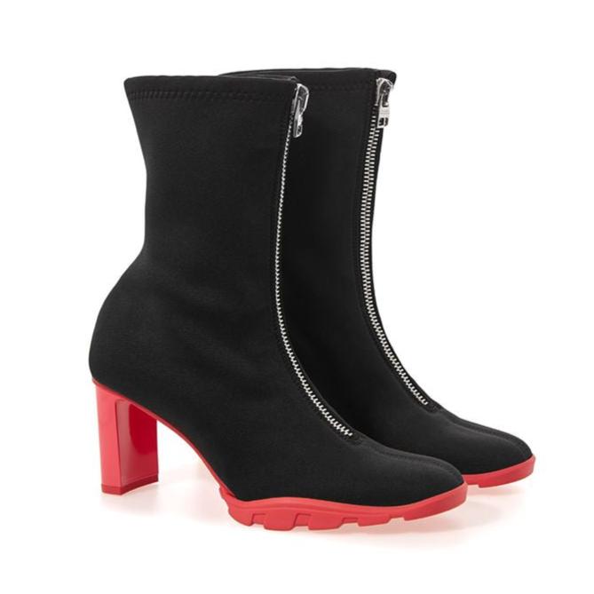 Alexander McQueen Black Neoprene Boot