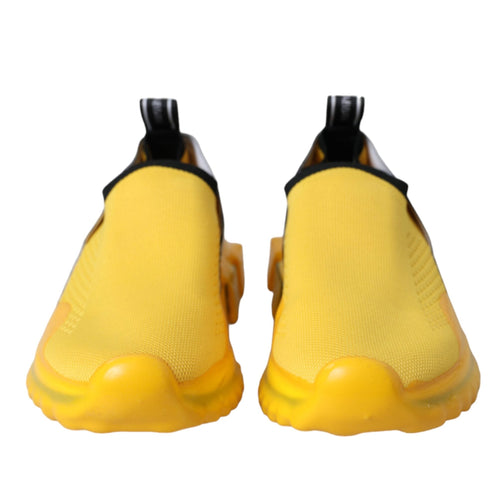 Dolce & Gabbana Yellow Sorrento Slip On Sneakers Women Shoes