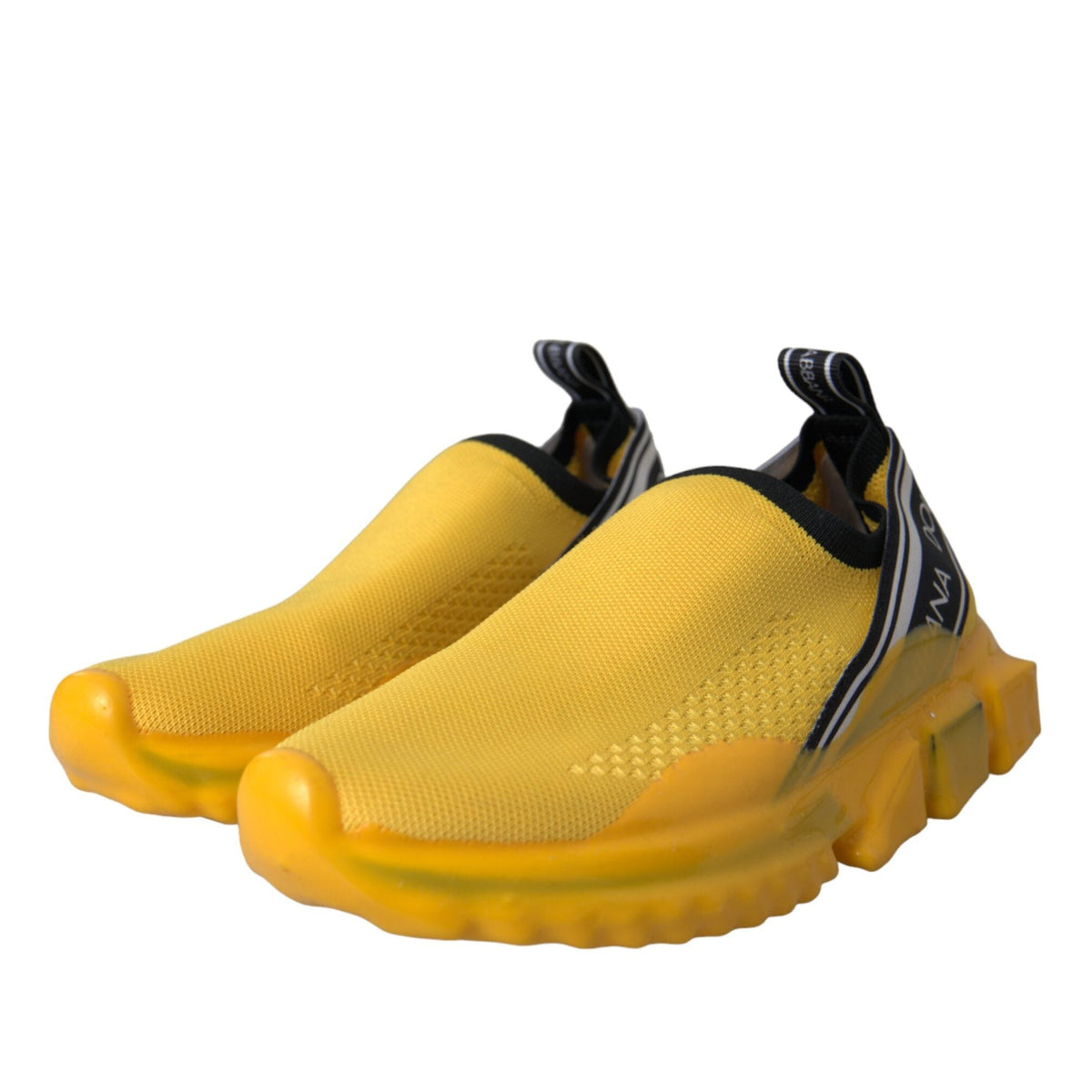 Dolce & Gabbana Yellow Sorrento Slip On Sneakers Women Shoes
