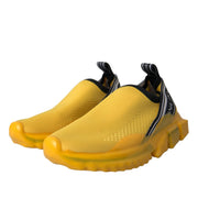 Dolce & Gabbana Yellow Sorrento Slip On Sneakers Women Shoes
