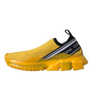 Dolce & Gabbana Yellow Sorrento Slip On Sneakers Women Shoes